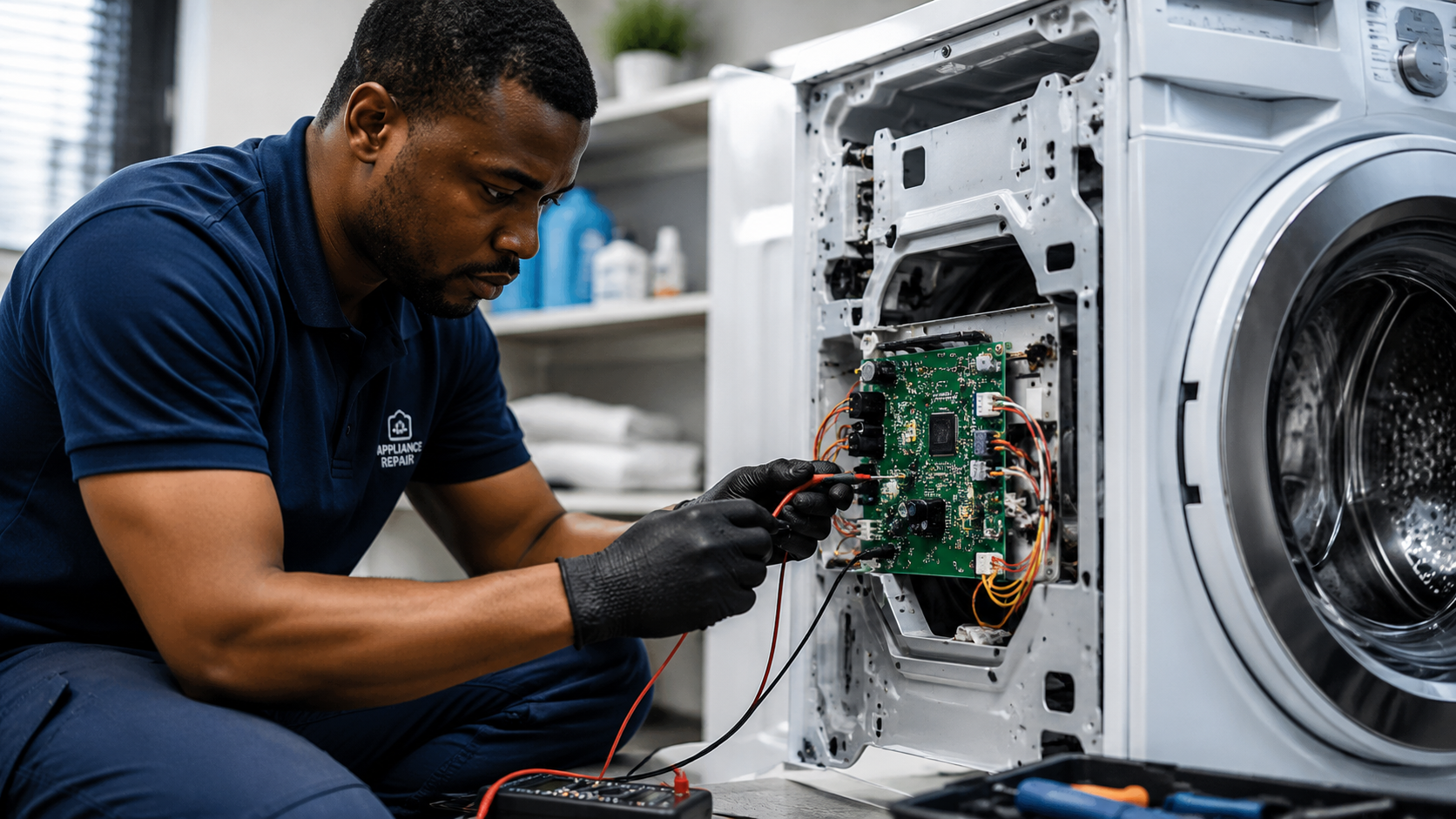 Washing machine electronic diagnostics